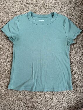 Old Navy Short Sleeve Ribbed Tee - sage green